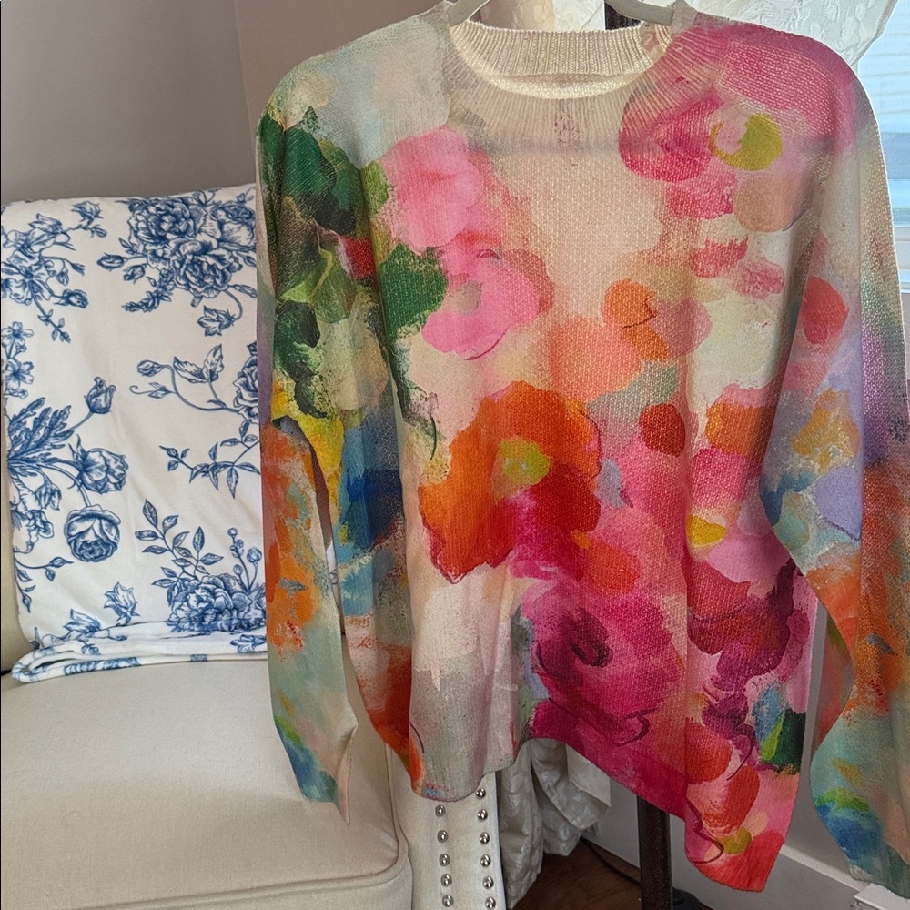 BEST SELLER! LIMITED QUANTITIES! Watercolor Floral Sweater
English Country Gardn - Picture 3 of 15